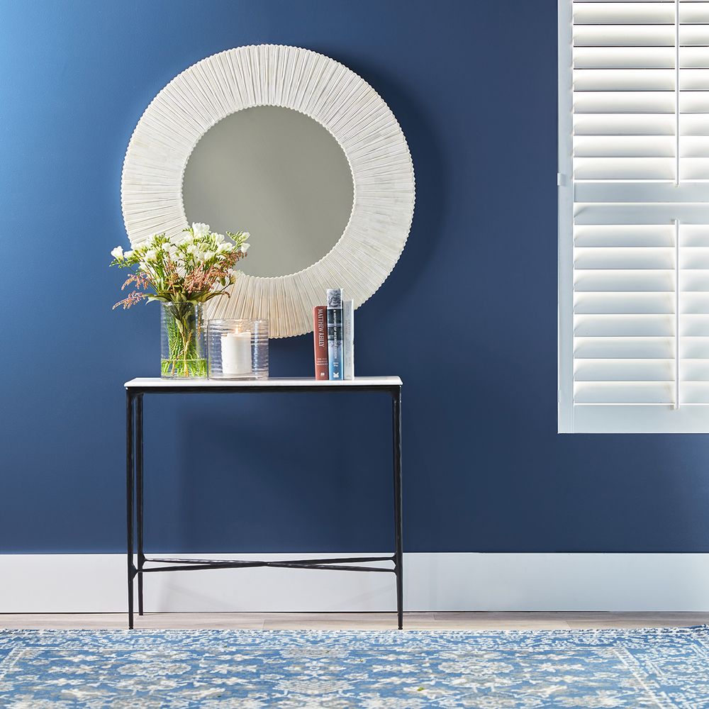 Heston Marble Console Table Small Black - B32282