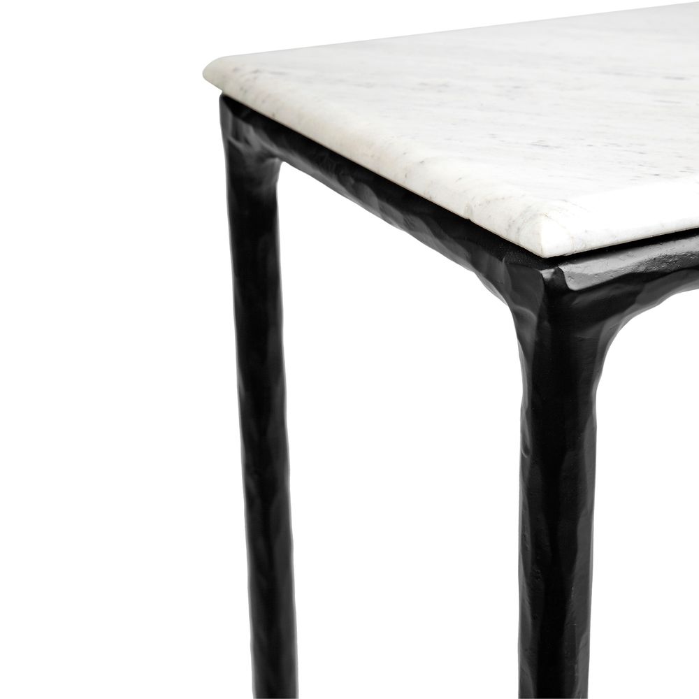 Heston Marble Console Table Small Black - B32282
