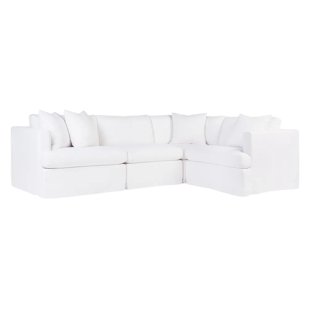 Birkshire Slip Cover Modular Sofa White Linen Option 1 - B32726