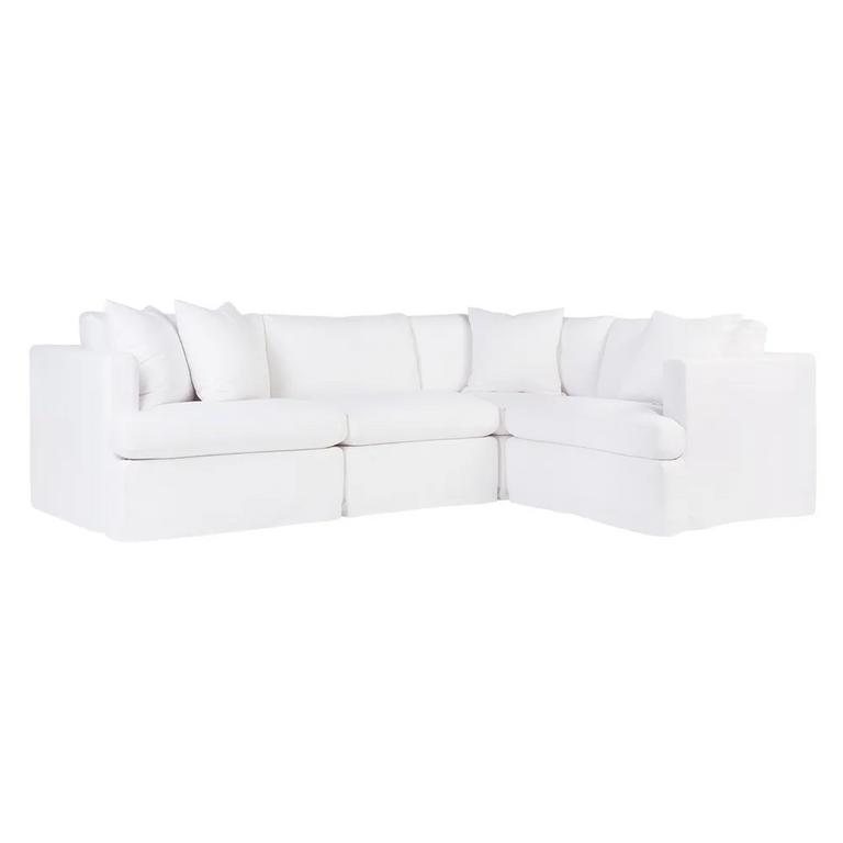Birkshire Slip Cover Modular Sofa White Linen Option 1 - B32726