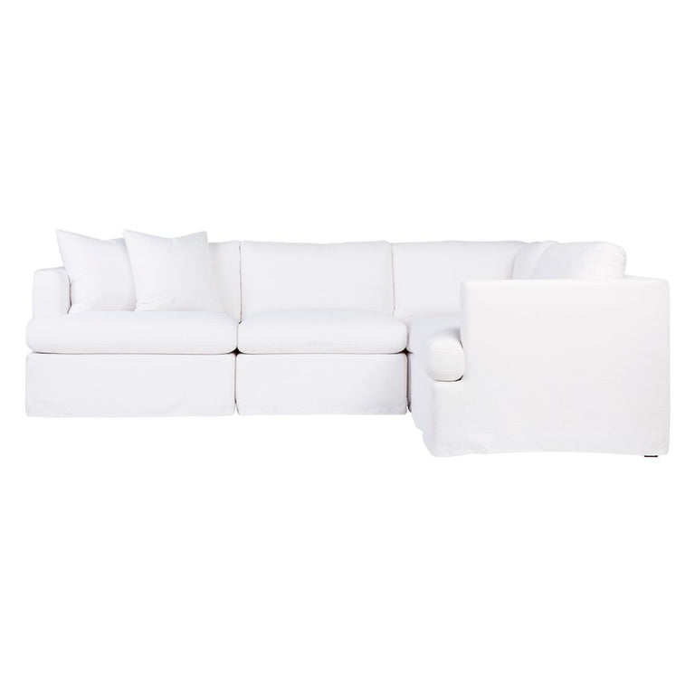 Birkshire Slip Cover Modular Sofa White Linen Option 1 - B32726