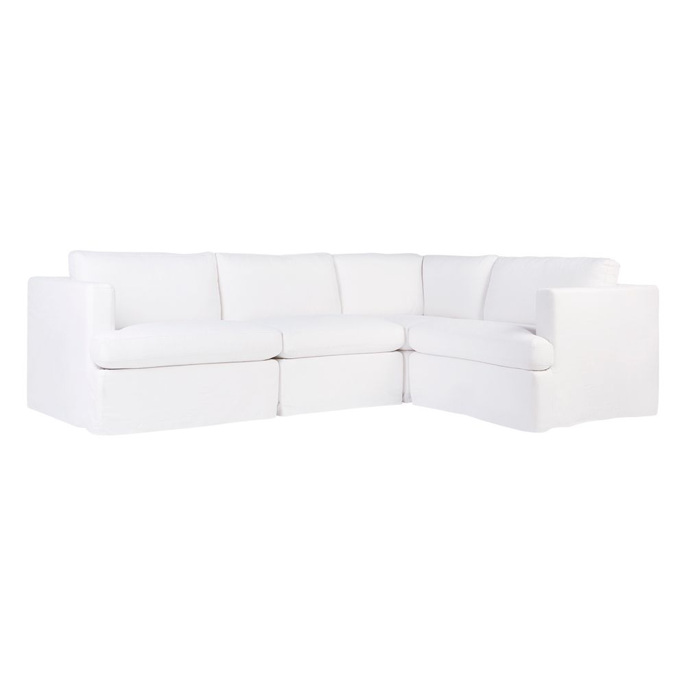 Birkshire Slip Cover Modular Sofa White Linen Option 1 - B32726