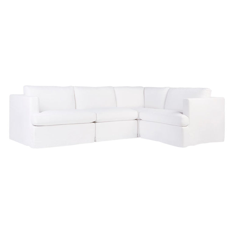 Birkshire Slip Cover Modular Sofa White Linen Option 1 - B32726