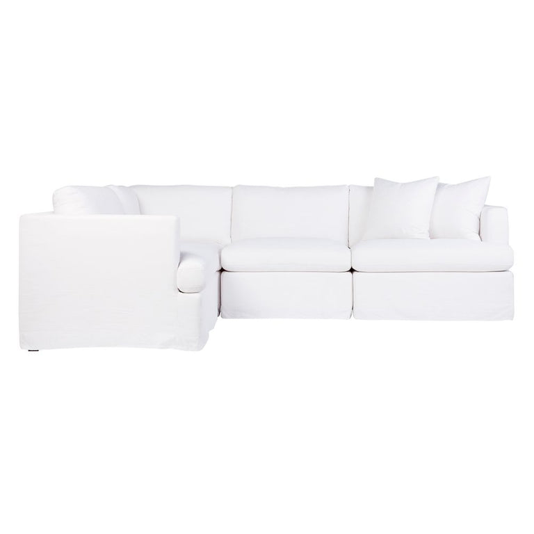 Birkshire Slip Cover Modular Sofa White Linen Option 2 - B32727