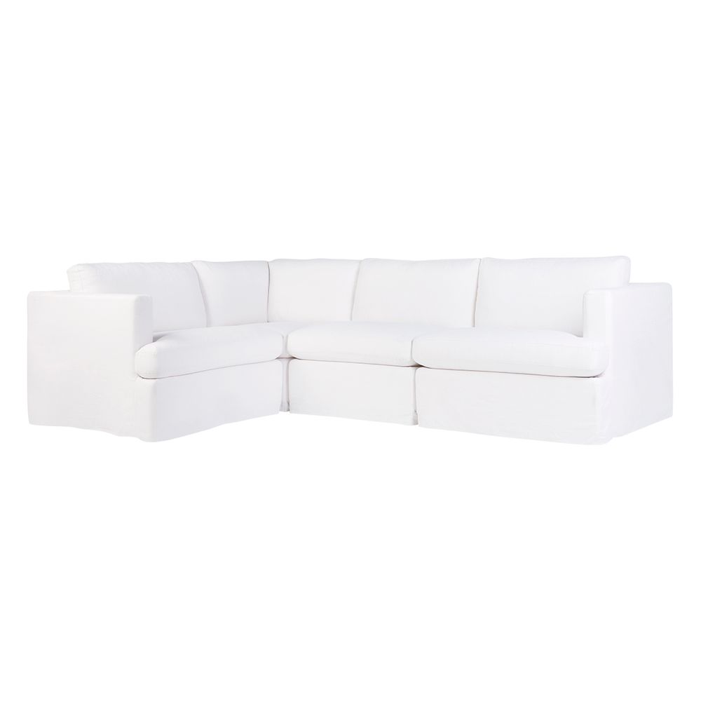 Birkshire Slip Cover Modular Sofa White Linen Option 2 - B32727