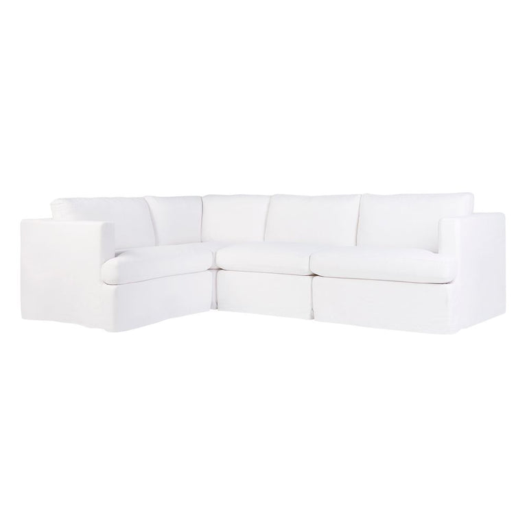 Birkshire Slip Cover Modular Sofa White Linen Option 2 - B32727