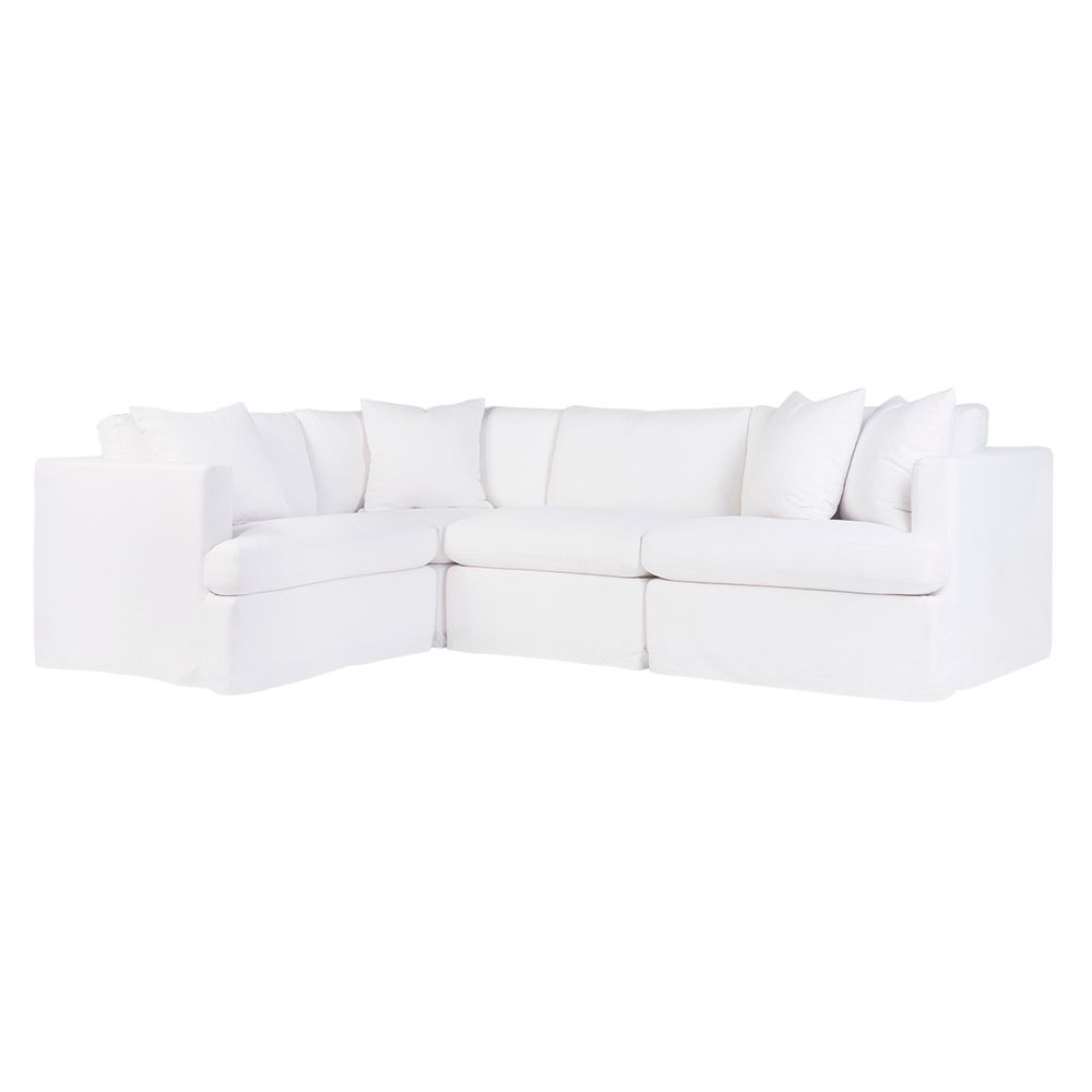 Birkshire Slip Cover Modular Sofa White Linen Option 2 - B32727