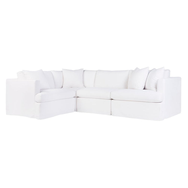 Birkshire Slip Cover Modular Sofa White Linen Option 2 - B32727