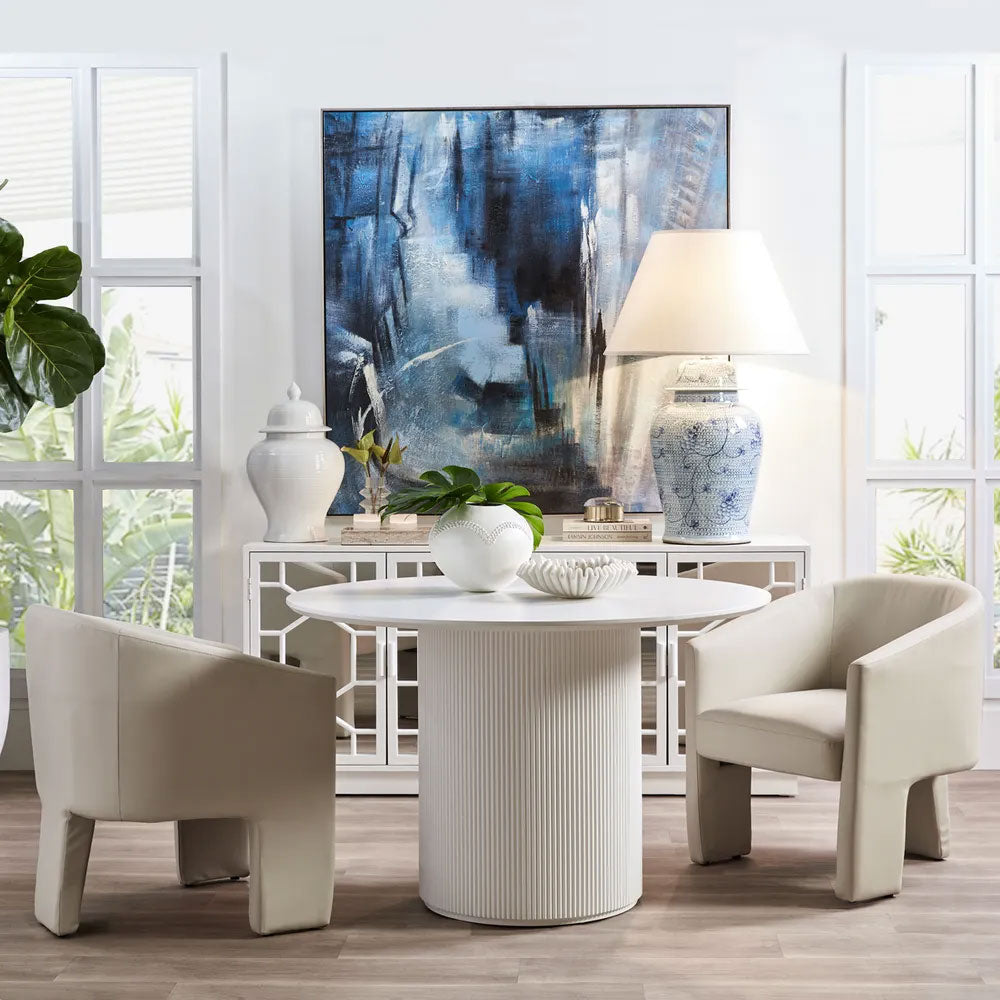 Arlo Round Dining Table 1.5m White - B32821