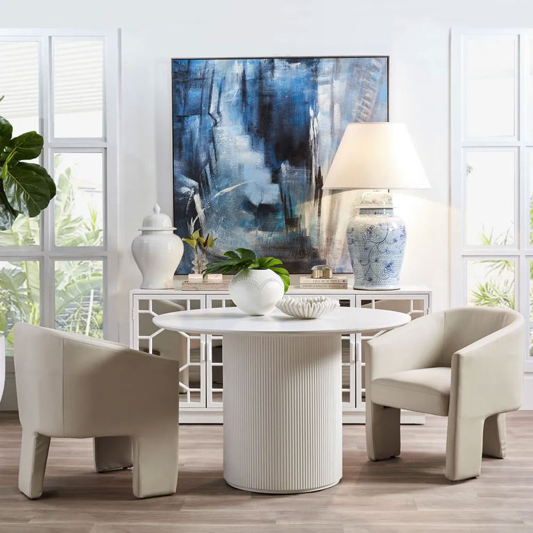 Arlo Round Dining Table 1.5m White - B32821