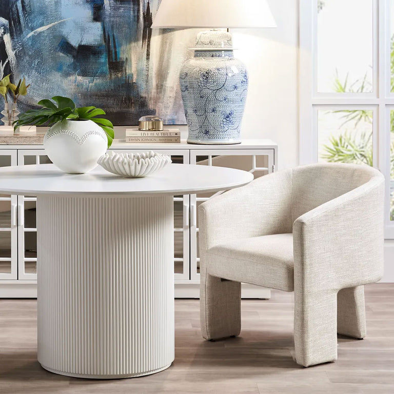Arlo Round Dining Table 1.5m White - B32821