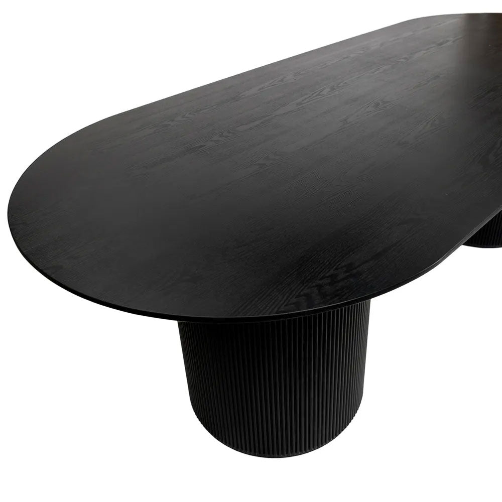 Arlo Oval Dining Table 2.4m Black - B32894