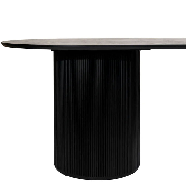 Arlo Oval Dining Table 2.4m Black - B32894