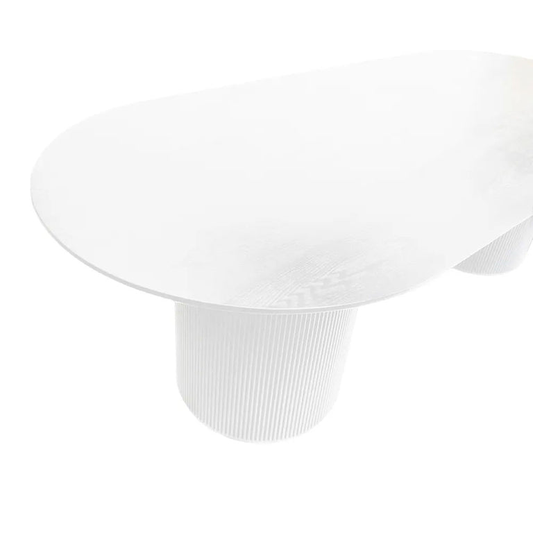 Arlo Oval Dining Table 2.4m White - B32895