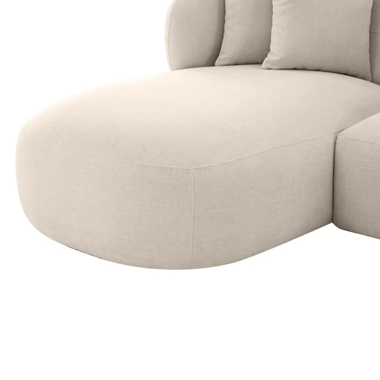 Greenwich Modular 3 Seater Sofa with Left Chaise Natural Chenille - B33506