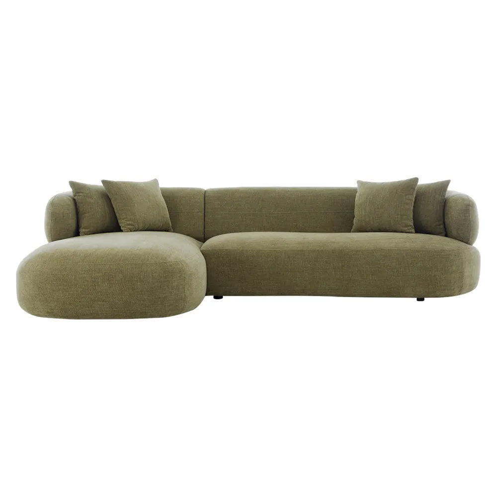 Greenwich Modular 3 Seater Sofa with Left Chaise Sage Chenille - B33507