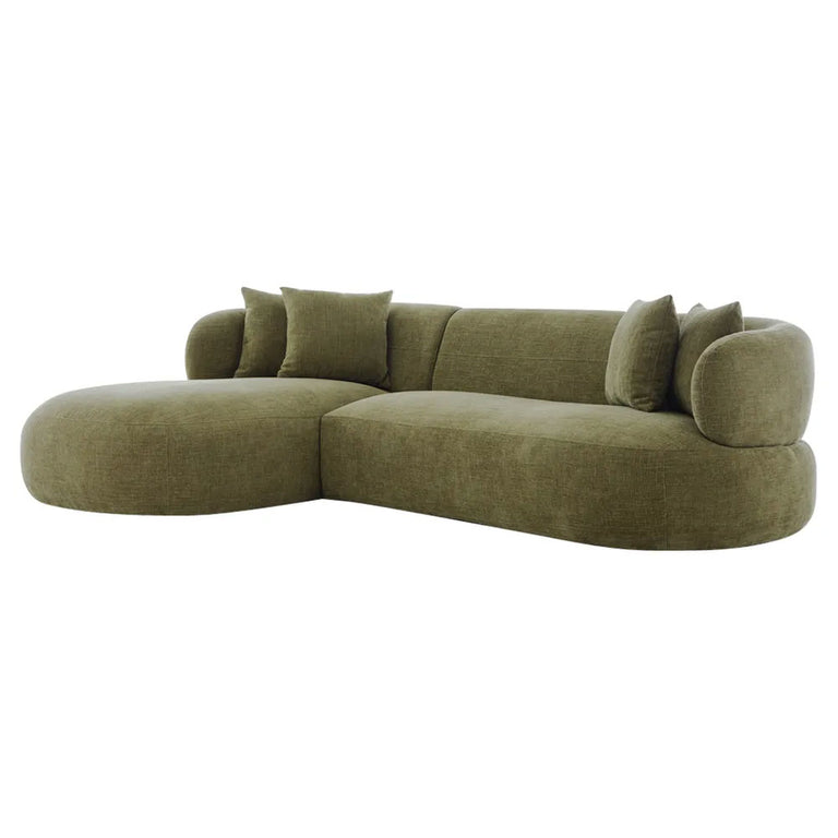 Greenwich Modular 3 Seater Sofa with Left Chaise Sage Chenille - B33507