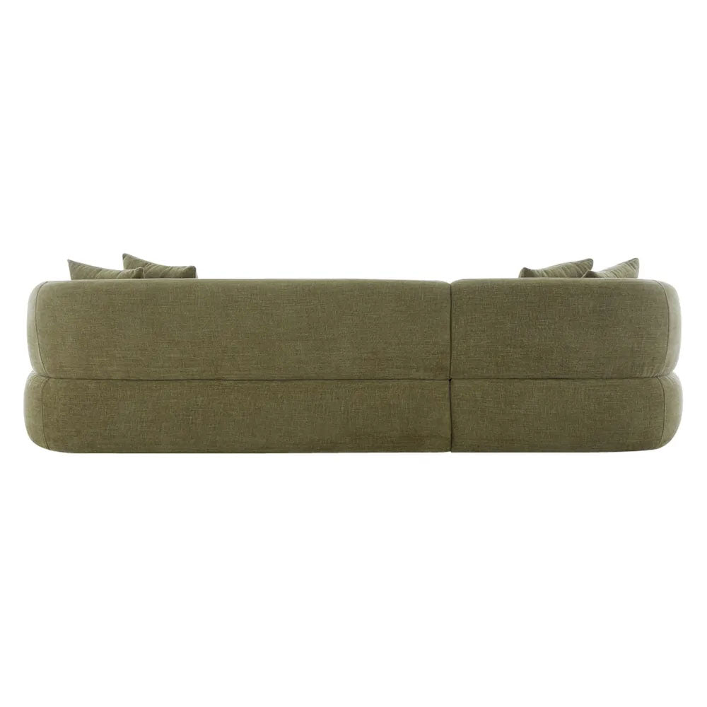 Greenwich Modular 3 Seater Sofa with Left Chaise Sage Chenille - B33507