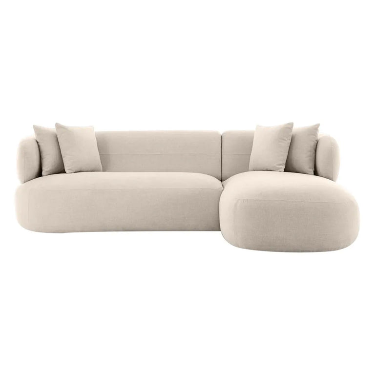 Greenwich Modular 3 Seater Sofa with Right Chaise Natural Chenille - B33509