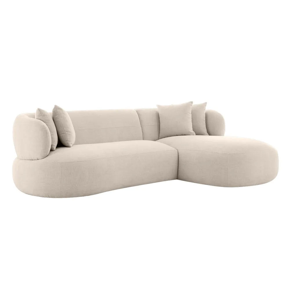 Greenwich Modular 3 Seater Sofa with Right Chaise Natural Chenille - B33509