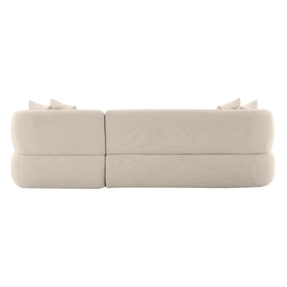Greenwich Modular 3 Seater Sofa with Right Chaise Natural Chenille - B33509