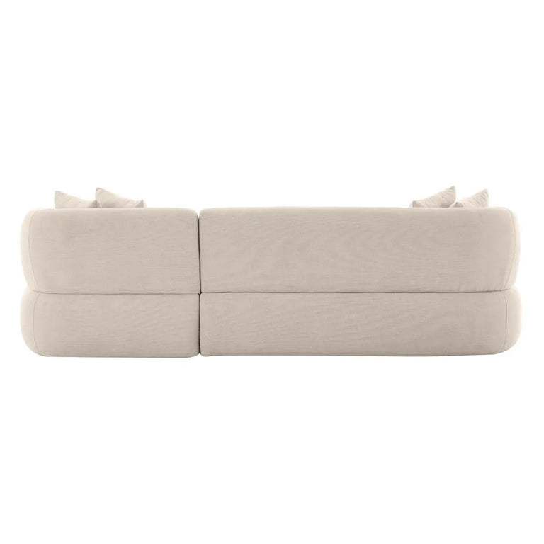 Greenwich Modular 3 Seater Sofa with Right Chaise Natural Chenille - B33509