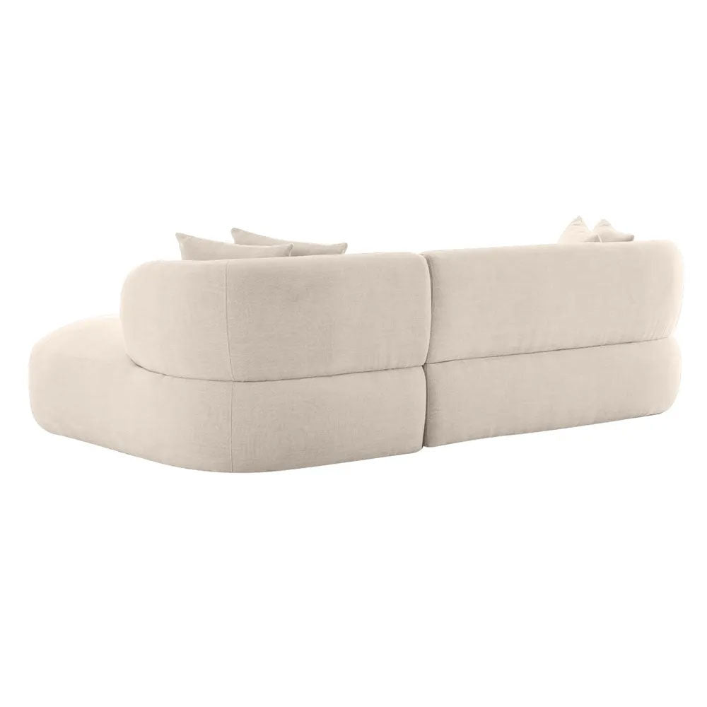 Greenwich Modular 3 Seater Sofa with Right Chaise Natural Chenille - B33509