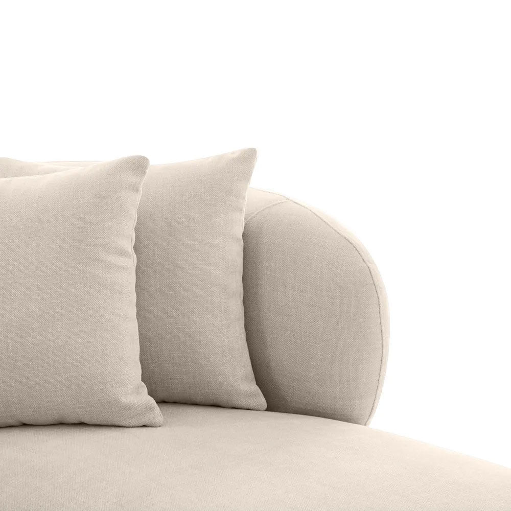 Greenwich Modular 3 Seater Sofa with Right Chaise Natural Chenille - B33509