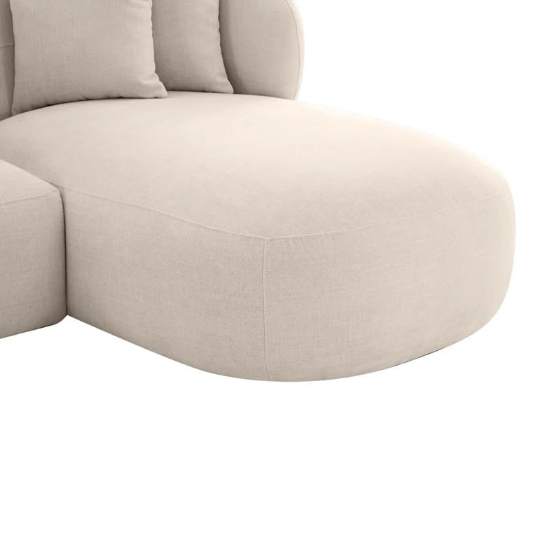Greenwich Modular 3 Seater Sofa with Right Chaise Natural Chenille - B33509
