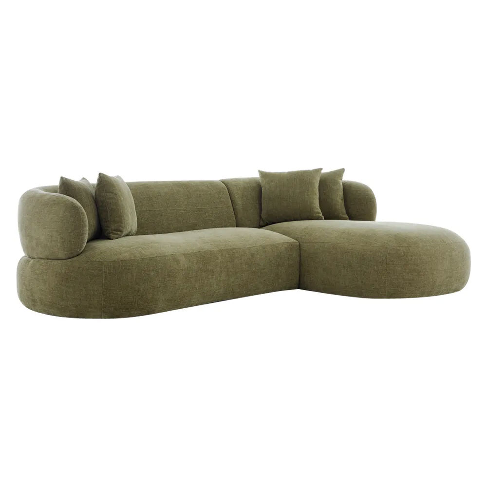 Greenwich Modular 3 Seater Sofa with Right Chaise Sage Chenille - B33510