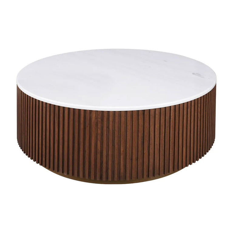 Mason Round Coffee Table Medium Walnut - B33577