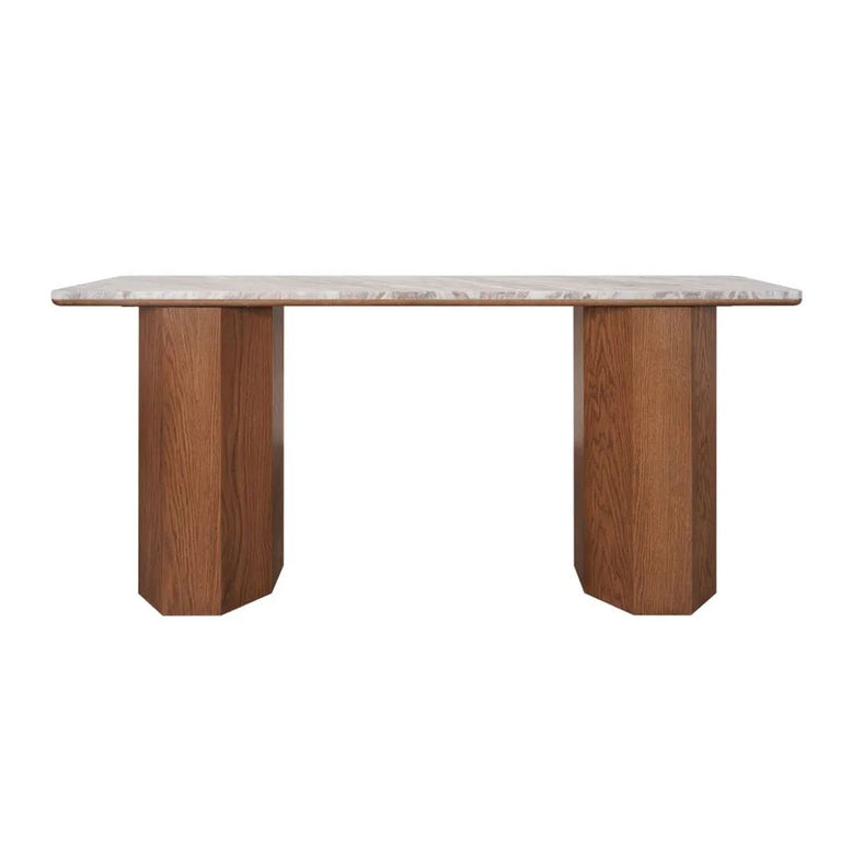 Barlow Marble Console Table Walnut - B33763