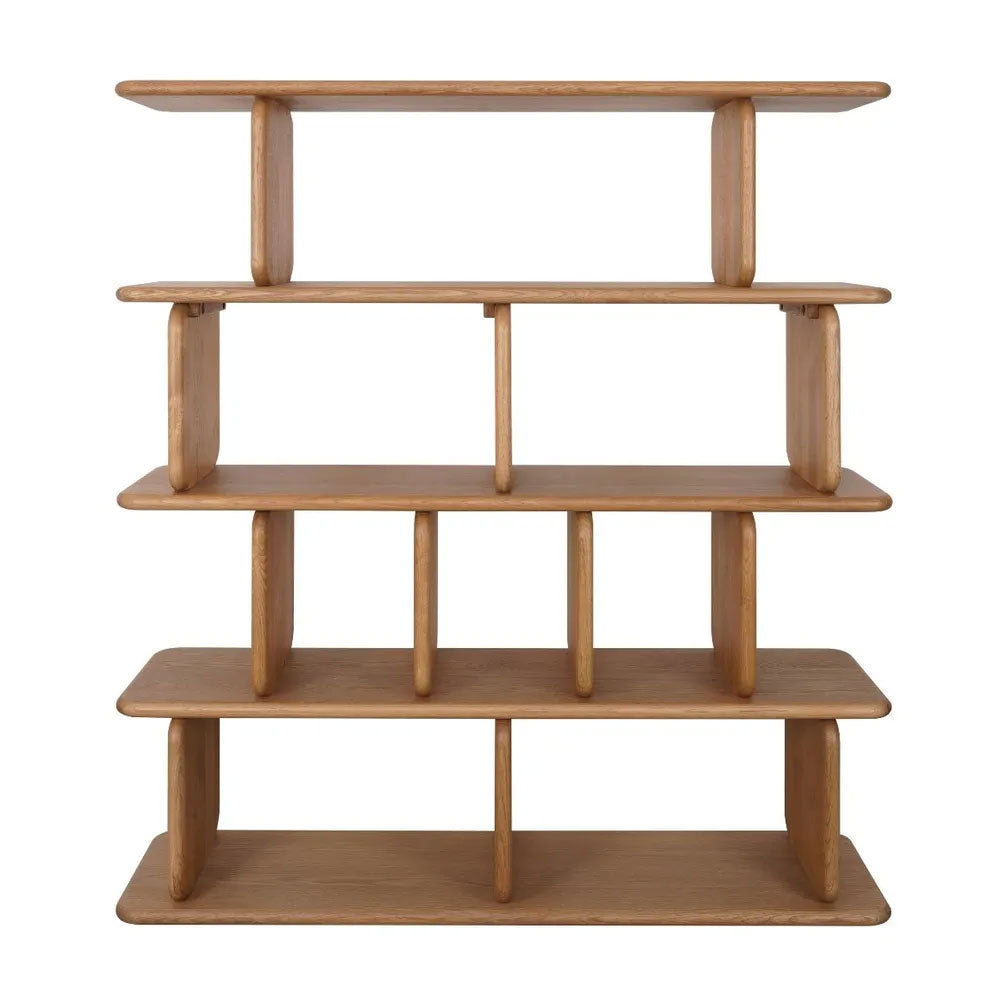 Tudor Oak Shelving Unit 4 Tier Natural - B33779