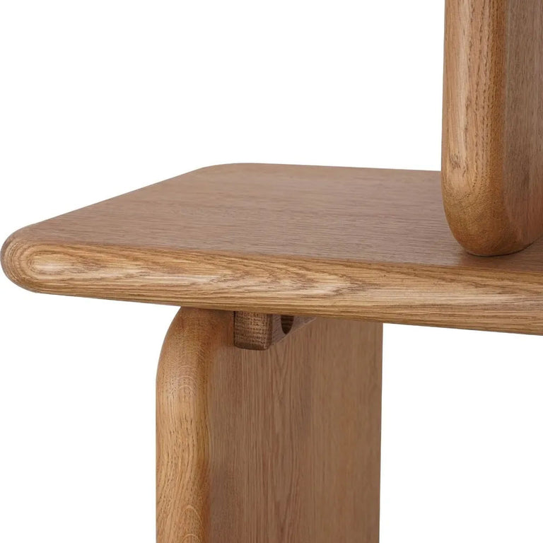 Tudor Oak Shelving Unit 4 Tier Natural - B33779