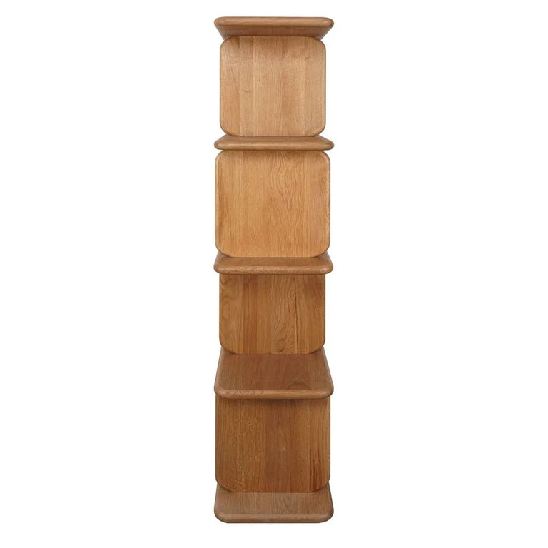 Tudor Oak Shelving Unit 4 Tier Natural - B33779