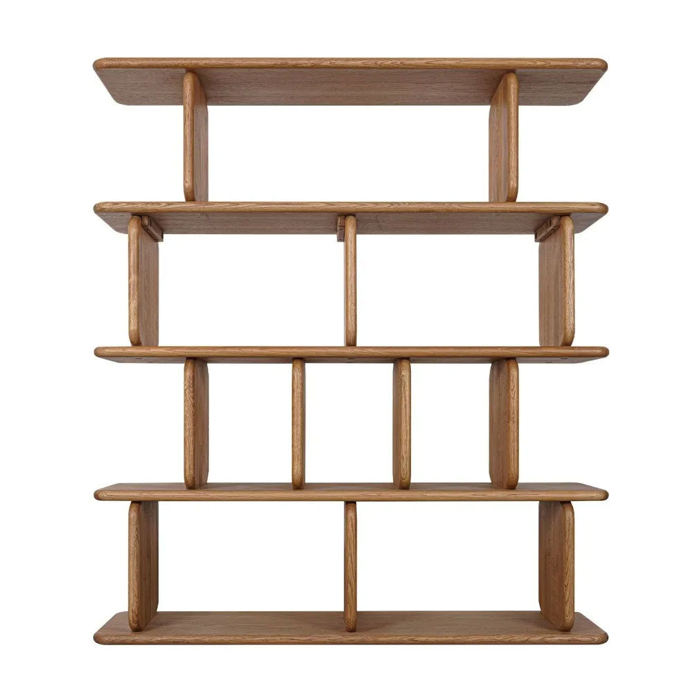 Tudor Oak Shelving Unit 4 Tier Natural - B33779