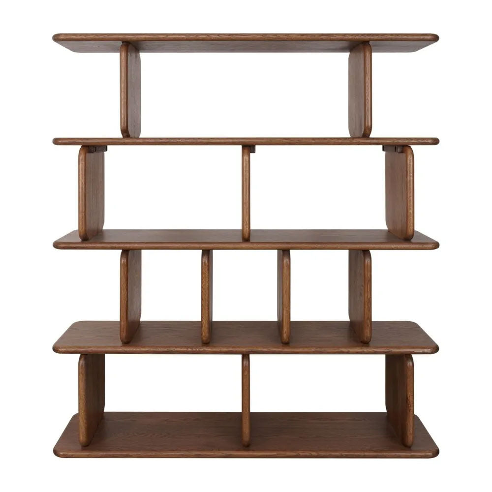 Tudor Oak Shelving Unit 4 Tier Walnut - B33780