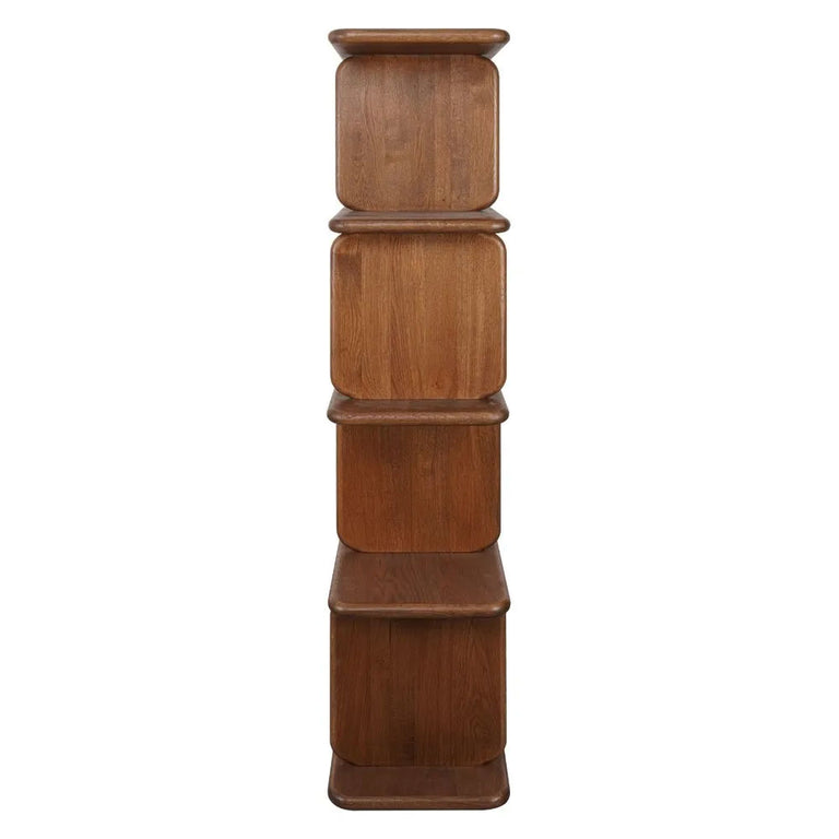 Tudor Oak Shelving Unit 4 Tier Walnut - B33780