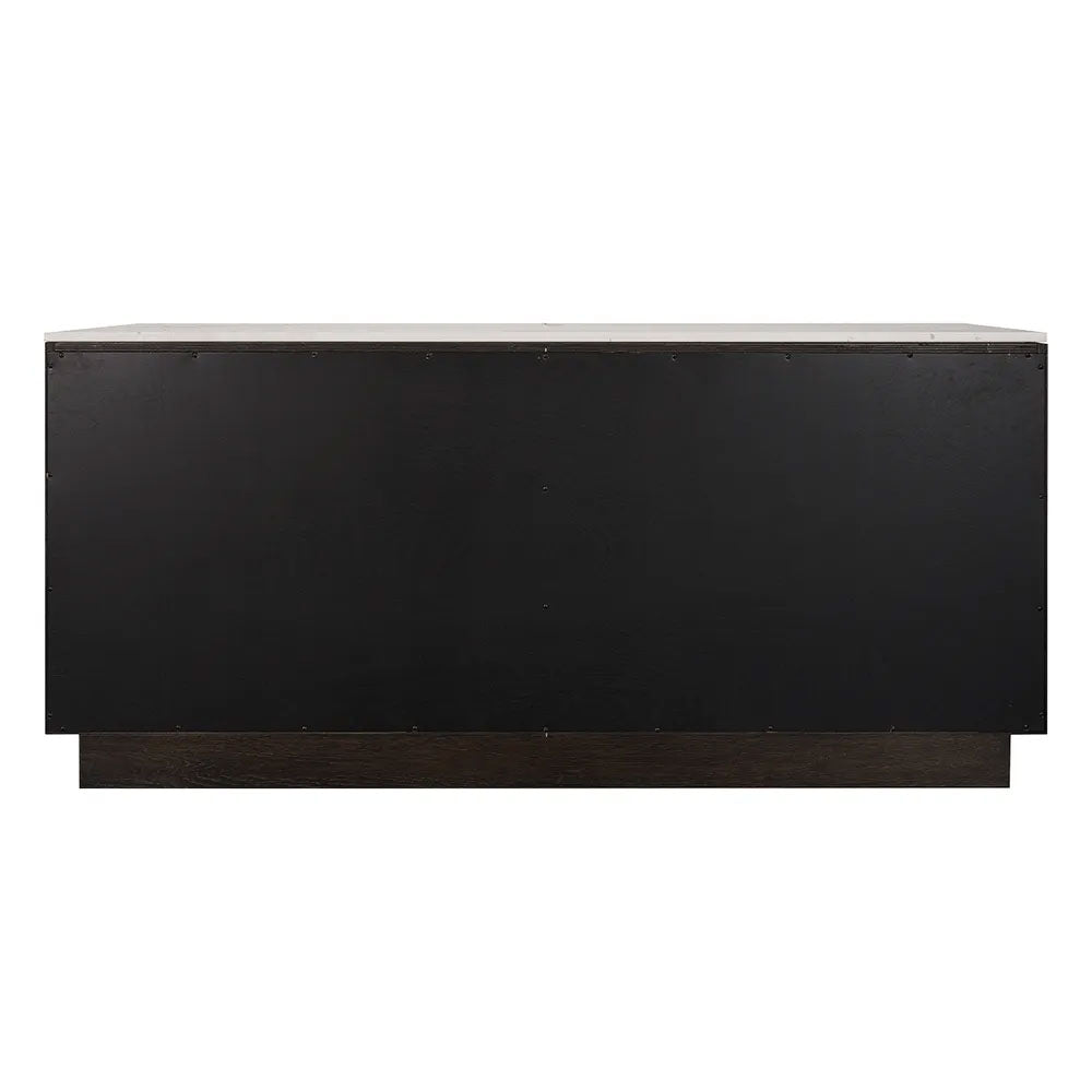 Benedict Smoked Oak Buffet Range White Marble - B34089