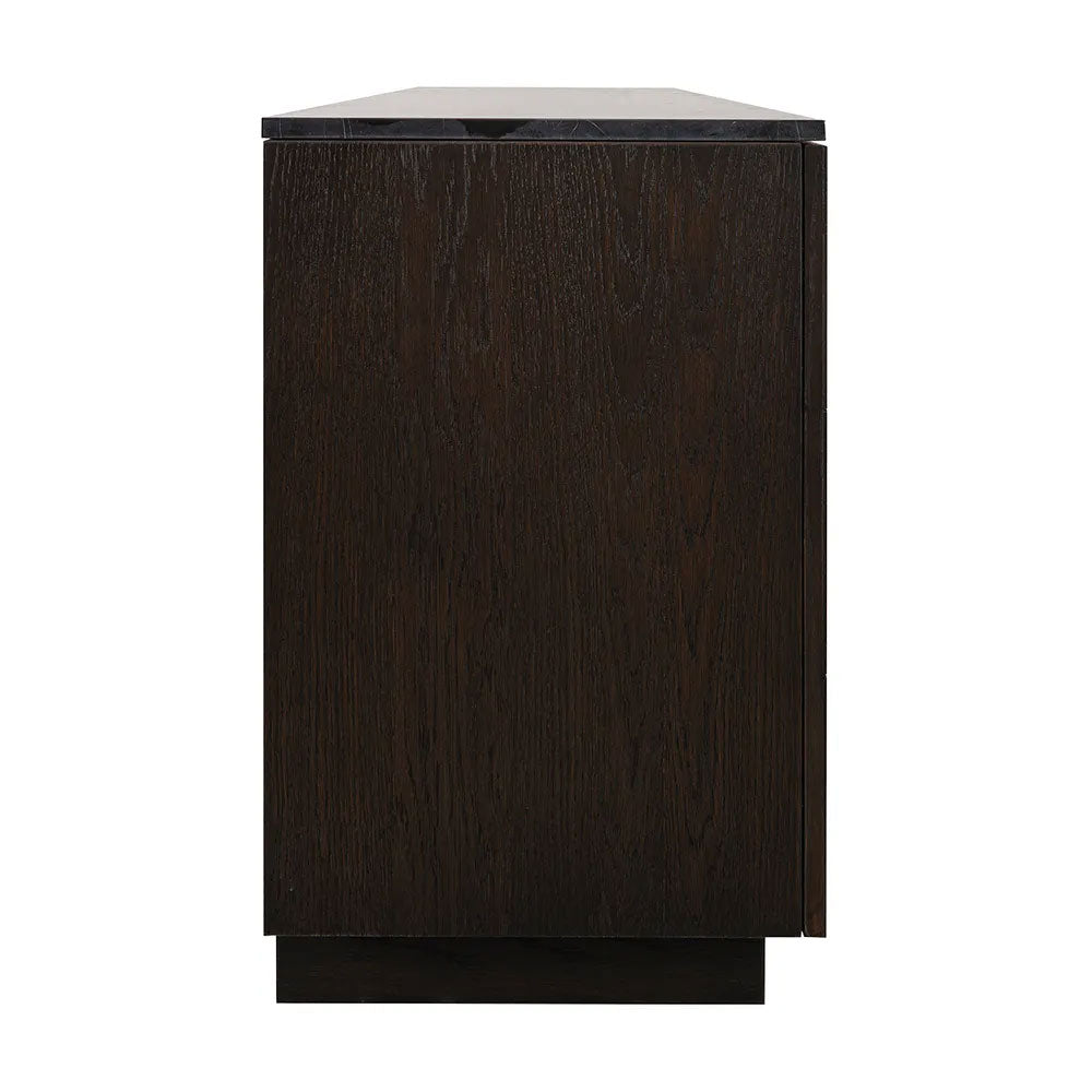 Benedict Smoked Oak Buffet Range Black Marble - B34092