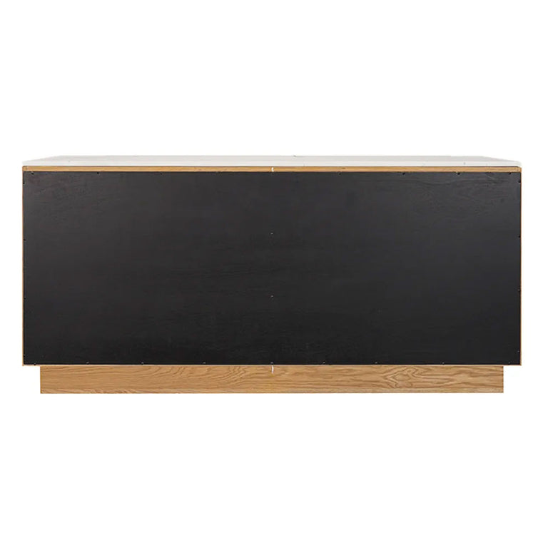 Benedict Natural Oak Buffet White Marble - B34097