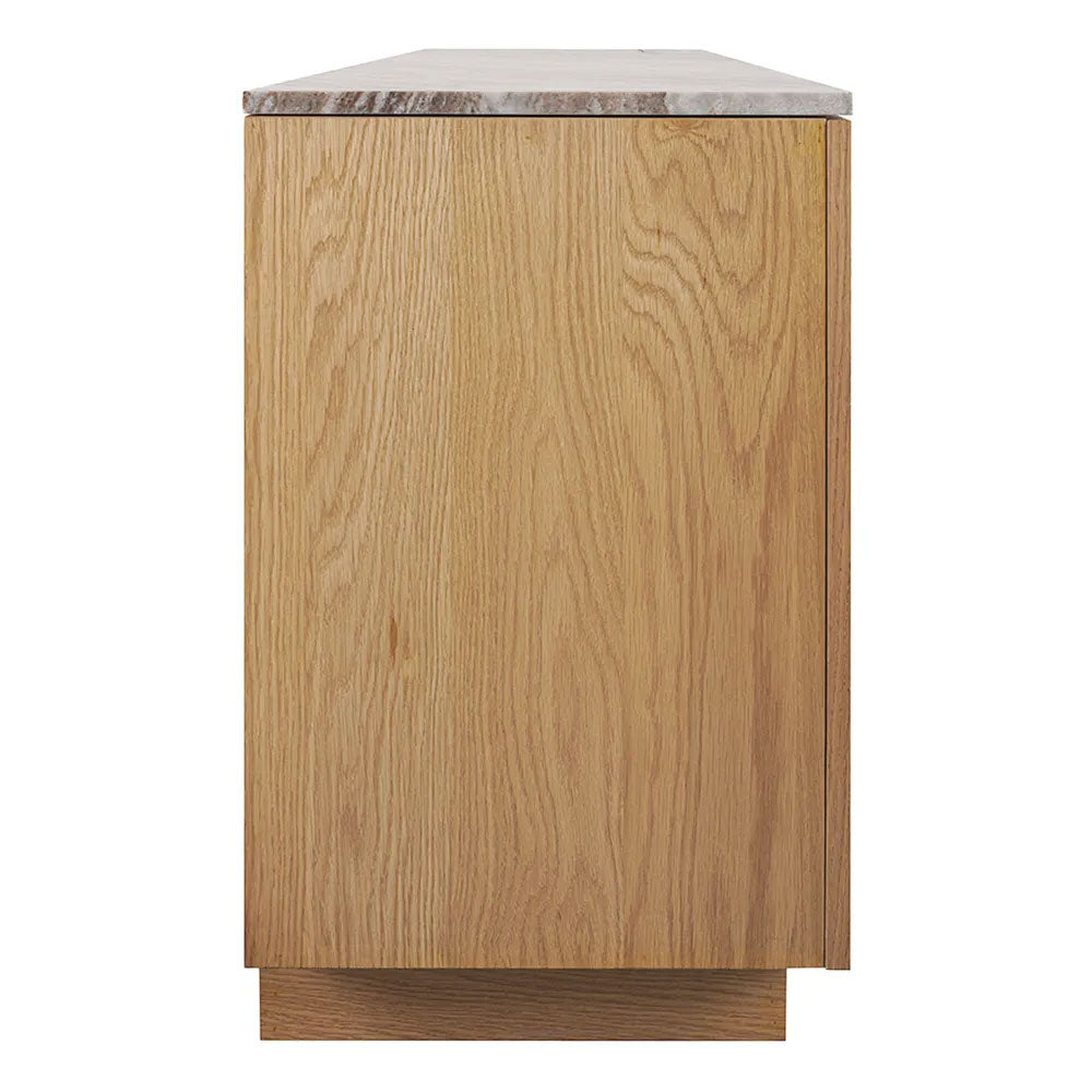 Benedict Natural Oak Buffet River Brown Marble - B34098