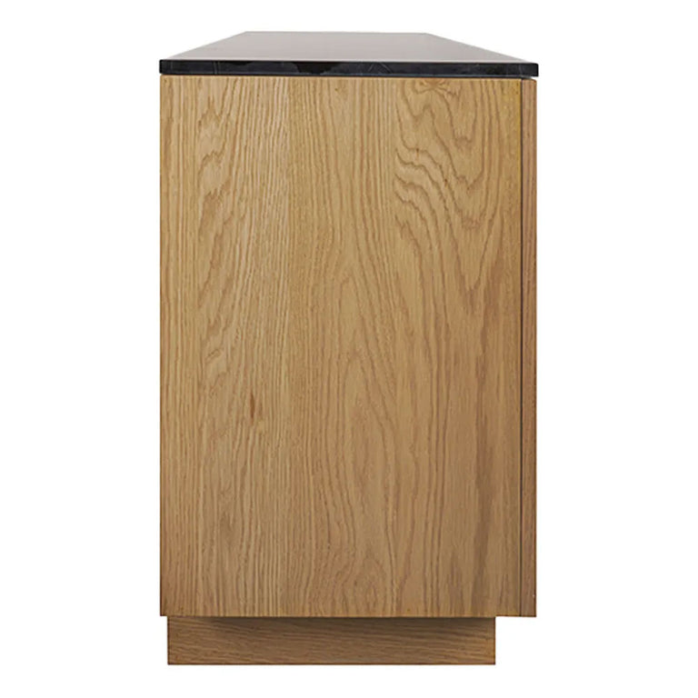 Benedict Natural Oak Buffet Black Marble - B34100