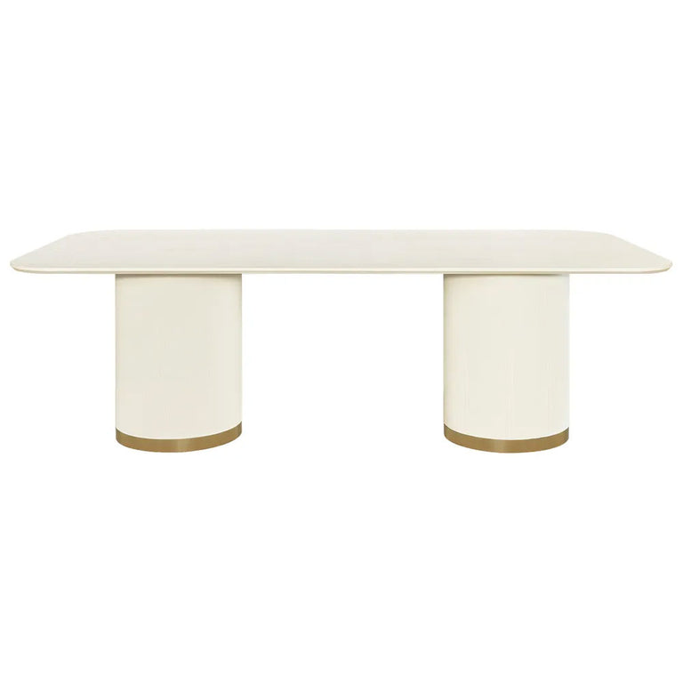 Eli Rectangular Dining Table 2.4m Ivory - B34315