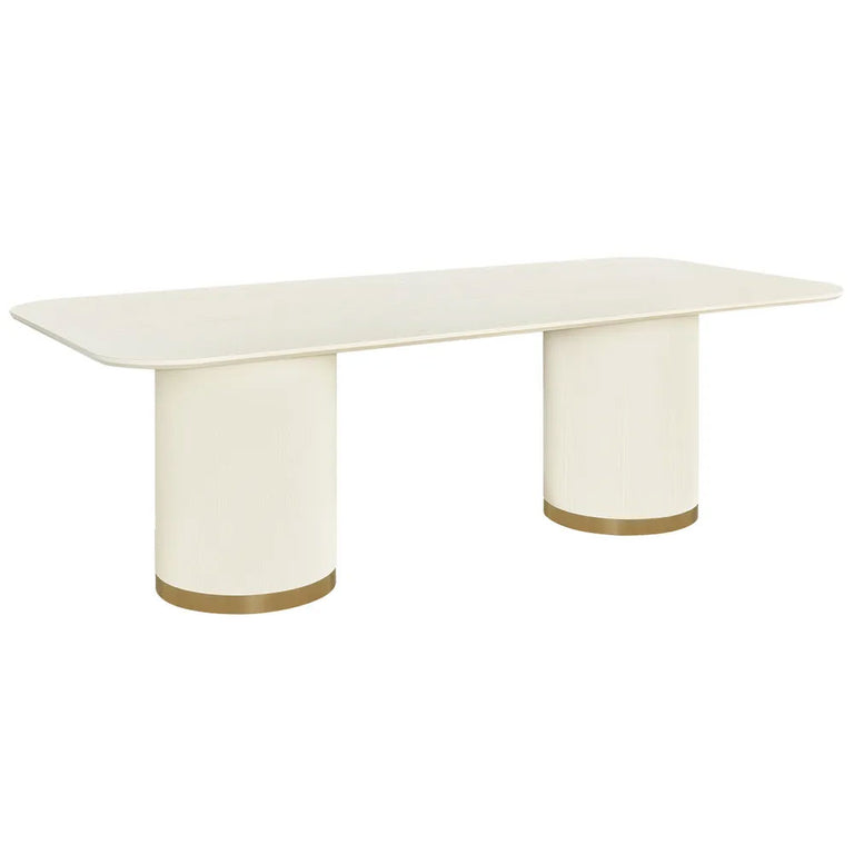 Eli Rectangular Dining Table 2.4m Ivory - B34315