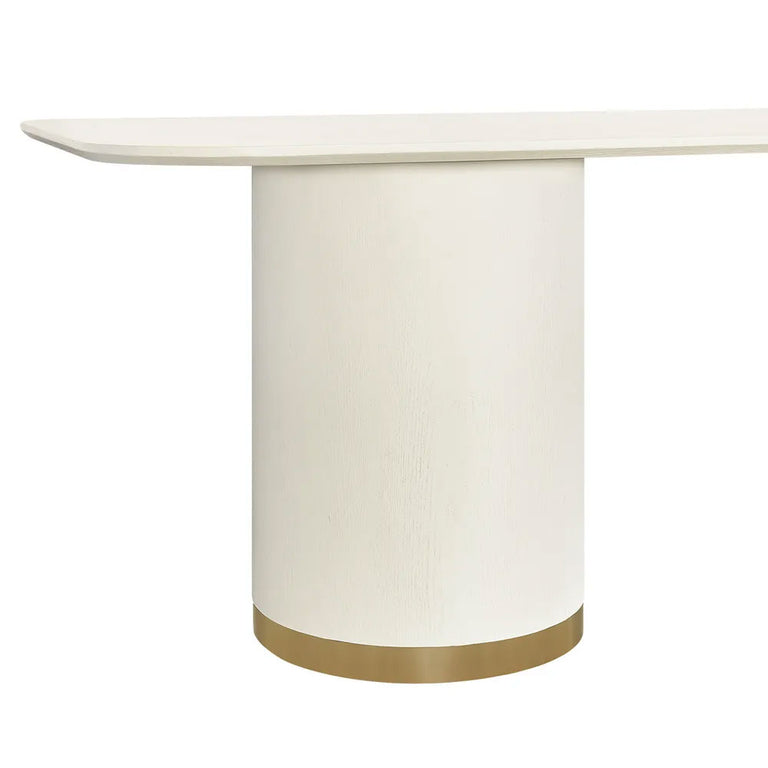 Eli Rectangular Dining Table 2.4m Ivory - B34315