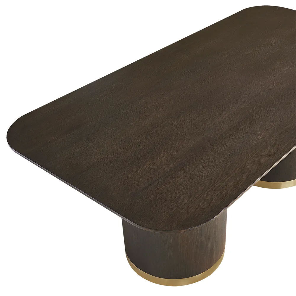 Eli Rectangular Dining Table 2.4m Smoked Oak - B34317