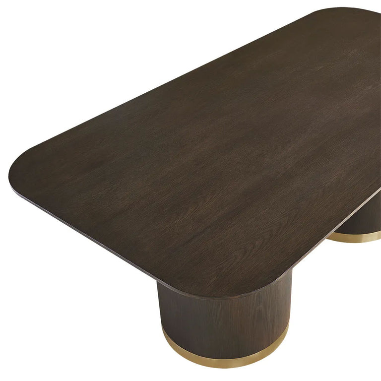 Eli Rectangular Dining Table 2.4m Smoked Oak - B34317