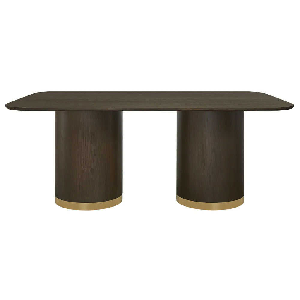 Eli Rectangular Dining Table 2m Smoked Oak - B34321