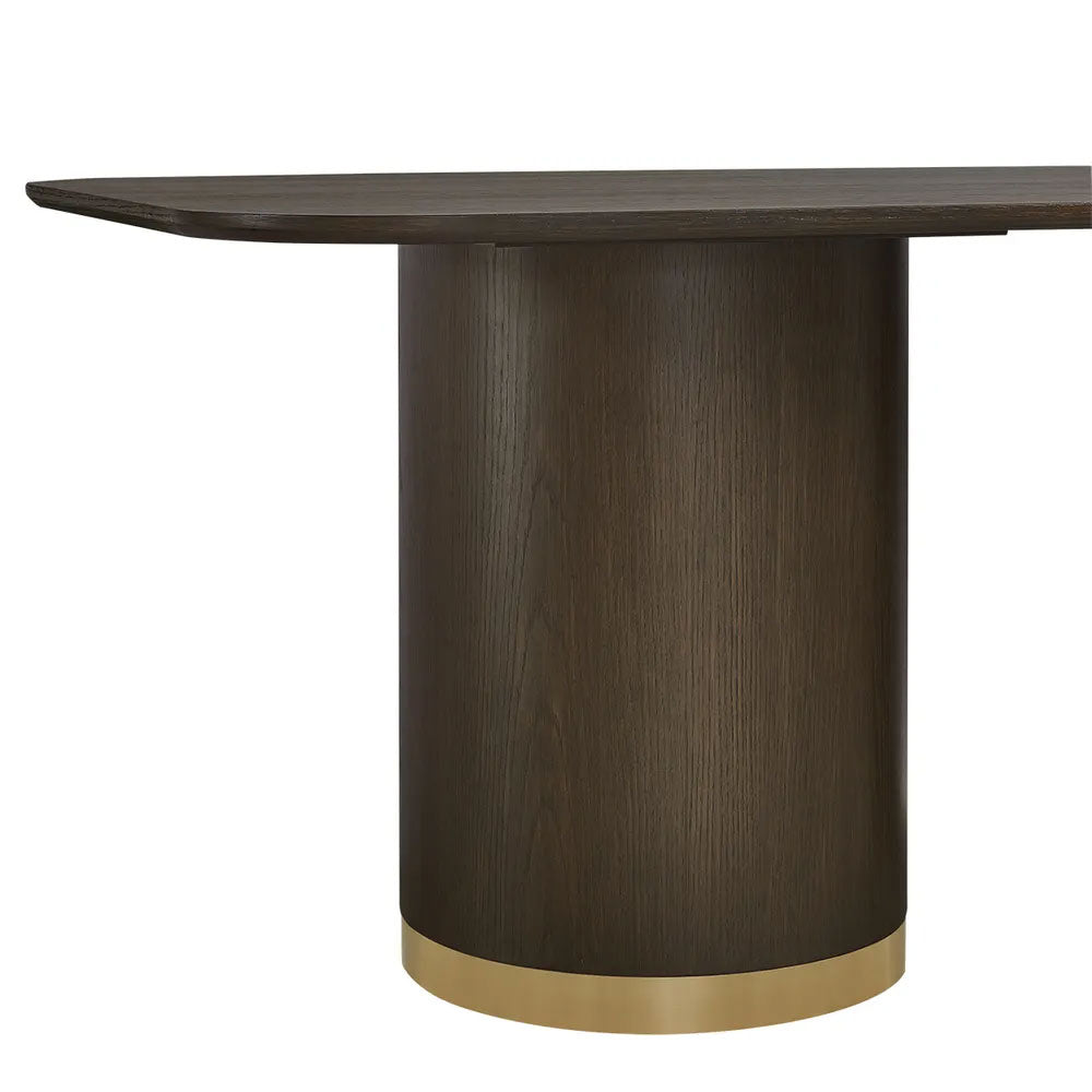 Eli Rectangular Dining Table 2m Smoked Oak - B34321